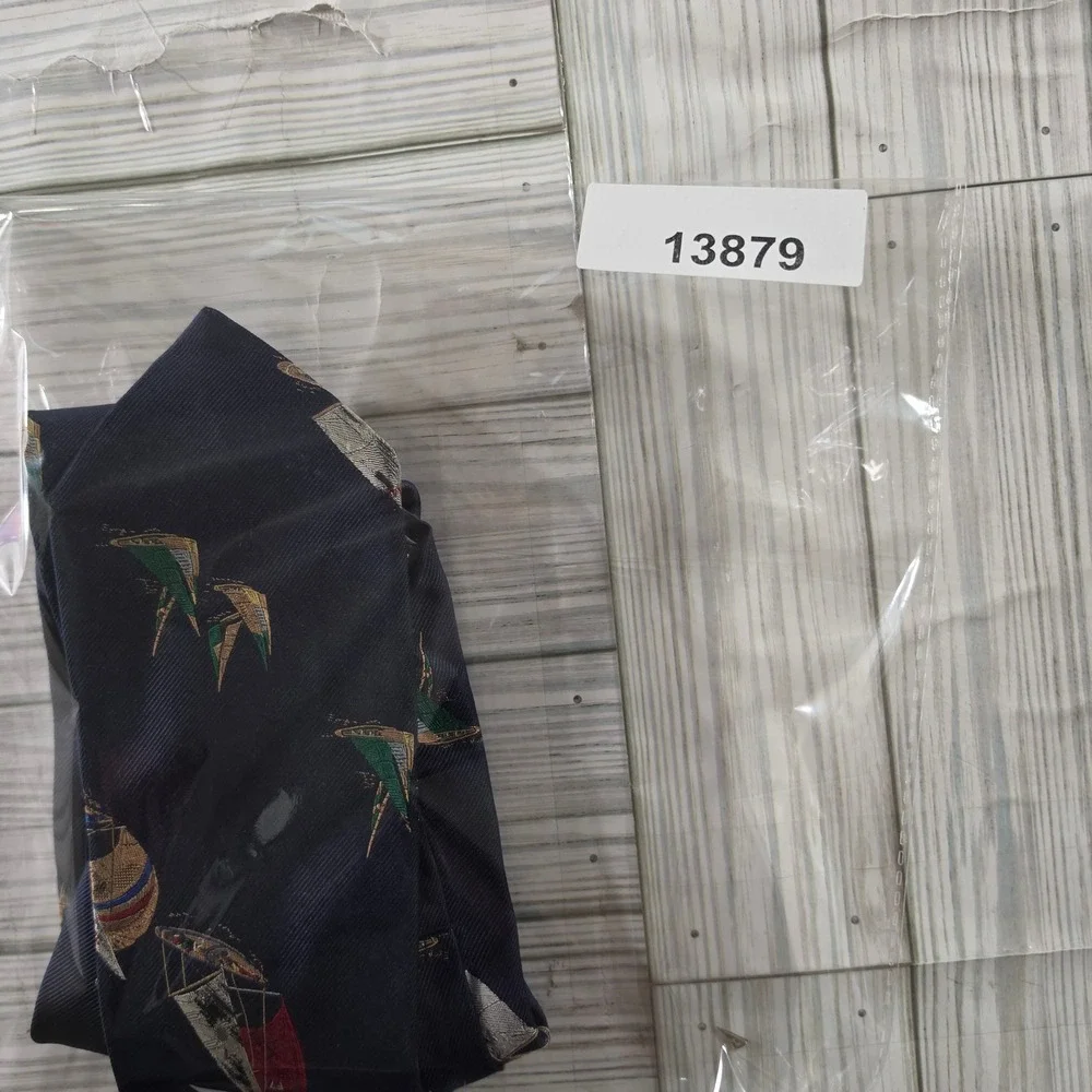 Robert Talbott Best of Class Mens Navy Blue Silk Sailboat Nautical Necktie